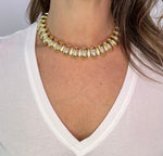 PAVÈ ACCENTED HIGH LOW STATEMENT NECKLACE