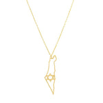 Map of Israel with star of David center necklace