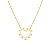 14k gold bead heart necklace