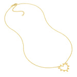 gold dot heart necklace