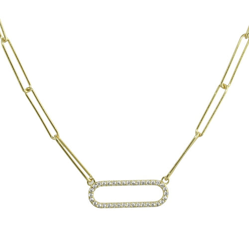 mini c rectangle necklace