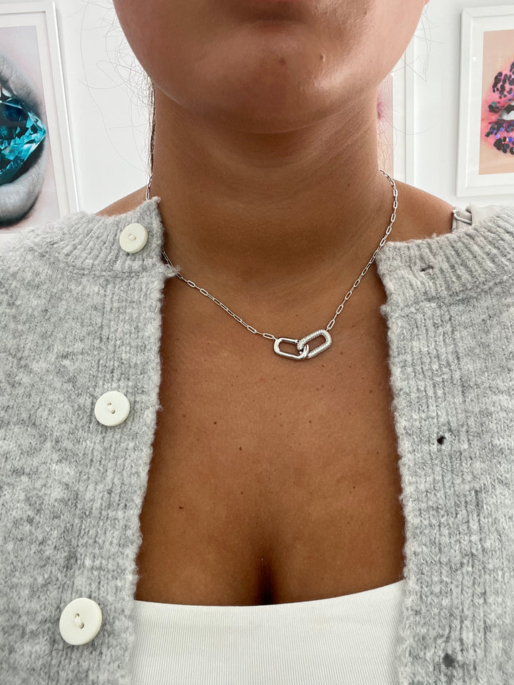 PAVÈ DOUBLE LINK NECKLACE