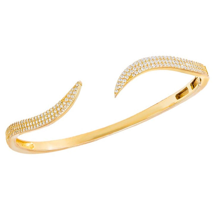 THIN PAVÈ WAVE BANGLE