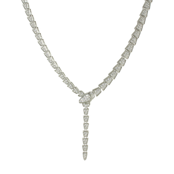 GOLD SERPENT SNAKE LARIAT NECKLACE