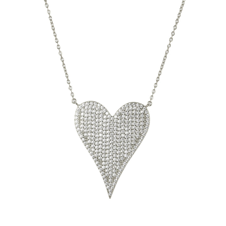 PAVÈ ELONGATED HEART NECKLACE