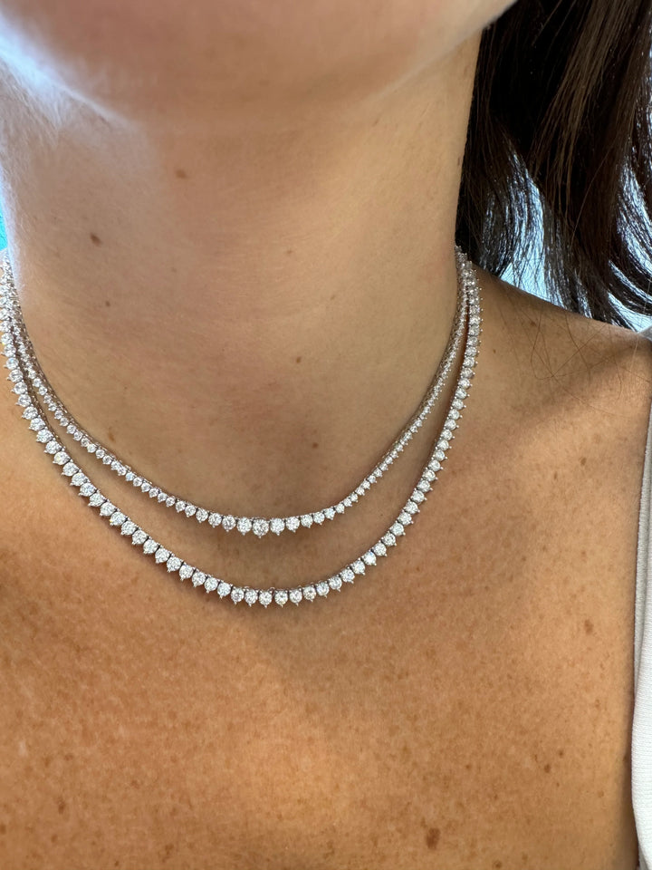 3 PRONG TENNIS NECKLACE