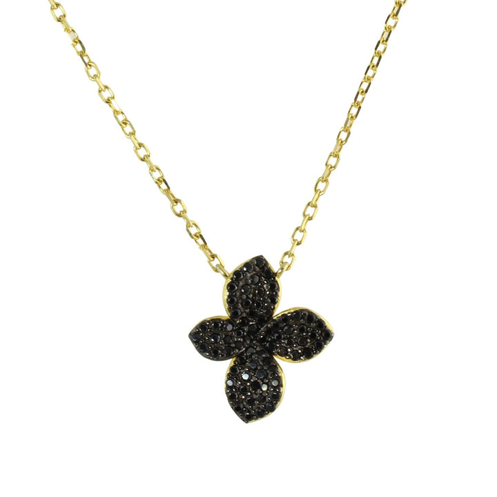 SMALL PAVÈ FLOWER NECKLACE
