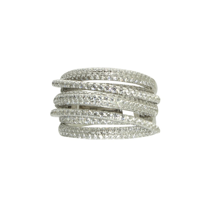 CHUNKY OVERLAP COCKTAIL RING