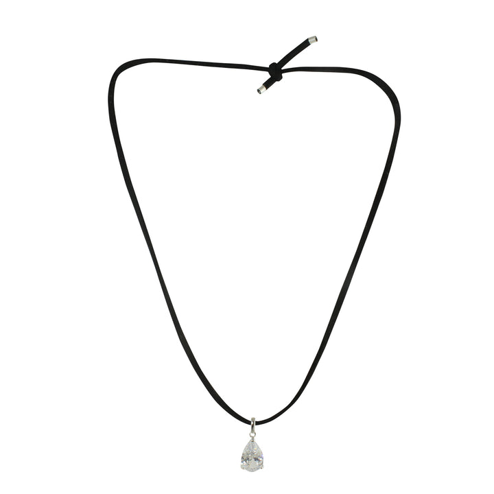 PEAR SOLITAIRE NECKLACE