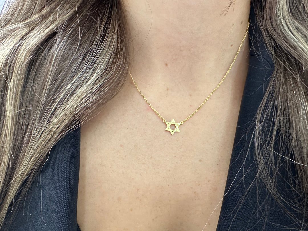 PLAIN STAR OF DAVID NECKLACE