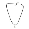 SOLITAIRE NECKLACE WITH BLACK BEZEL