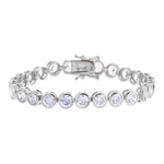 silver bezel bracelet