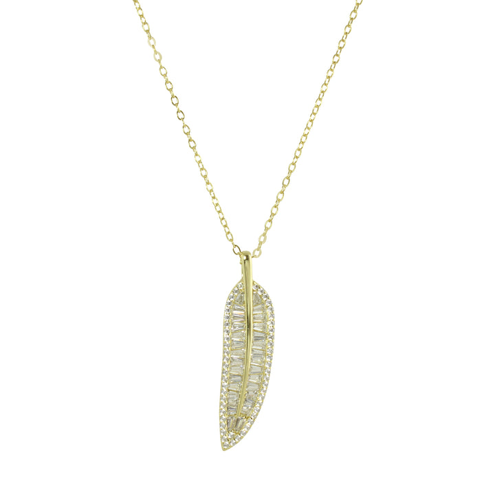 BAGUETTE FEATHER NECKLACE