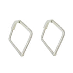 PAVÈ SQUARE HOOP EARRINGS