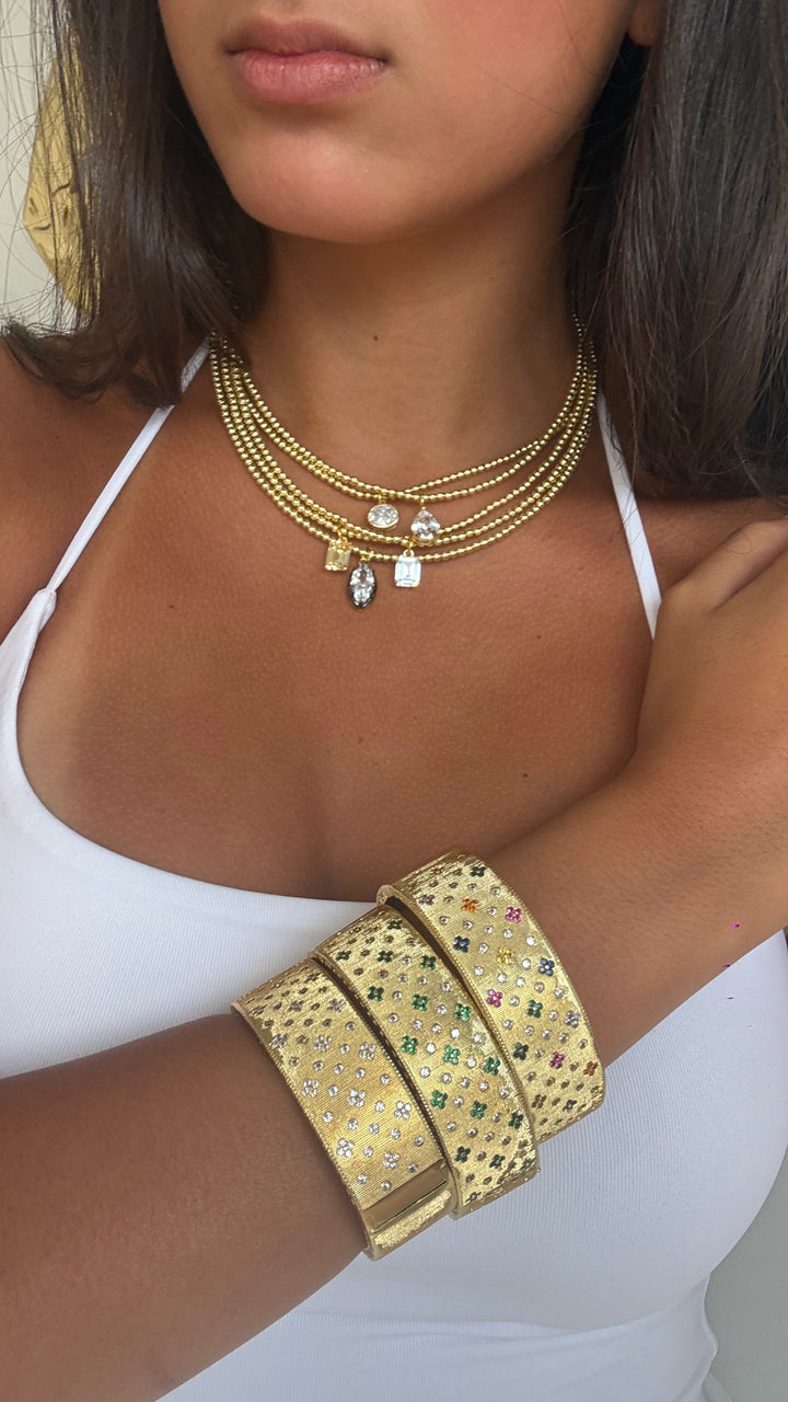 SOLITAIRE BALL CHAIN CHOKER