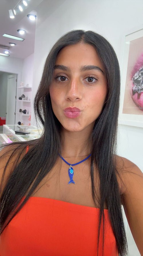 COLOR FISH CORD NECKLACE