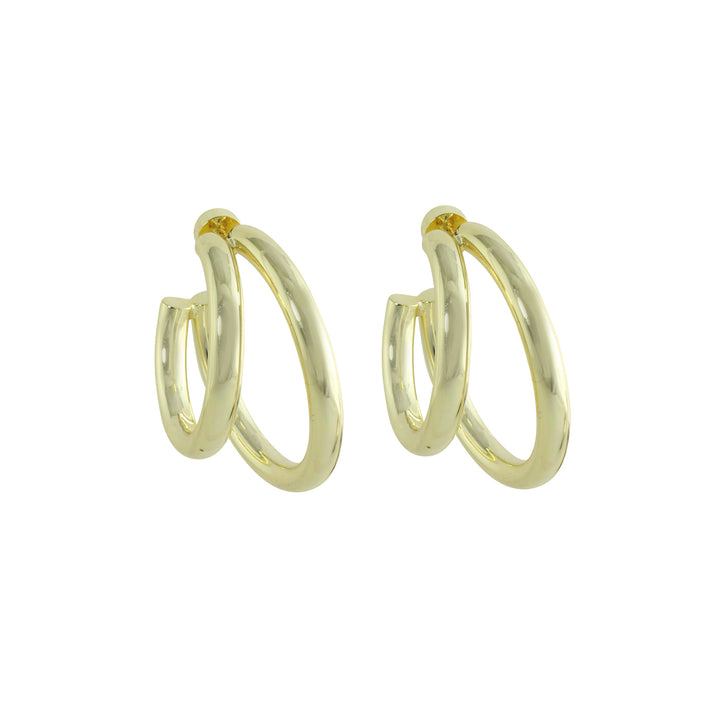 DOUBLE PUFFED HOOP EARRINGS