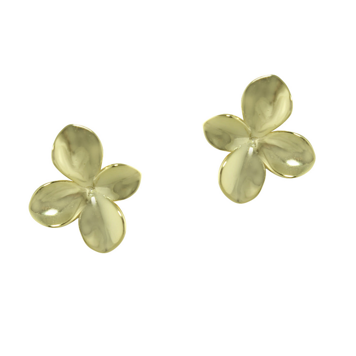 GOLD FLOWER STUD EARRINGS