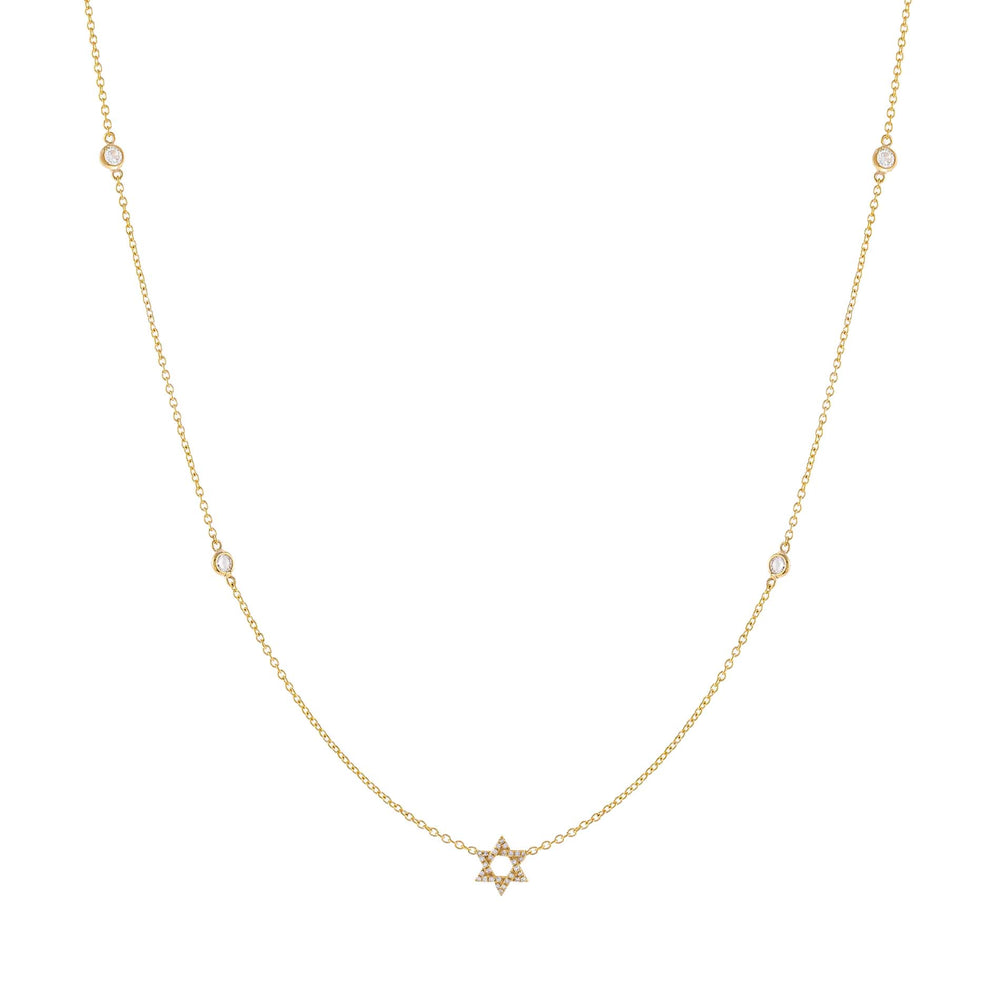 diamond star of david on diamond by the yard chain
