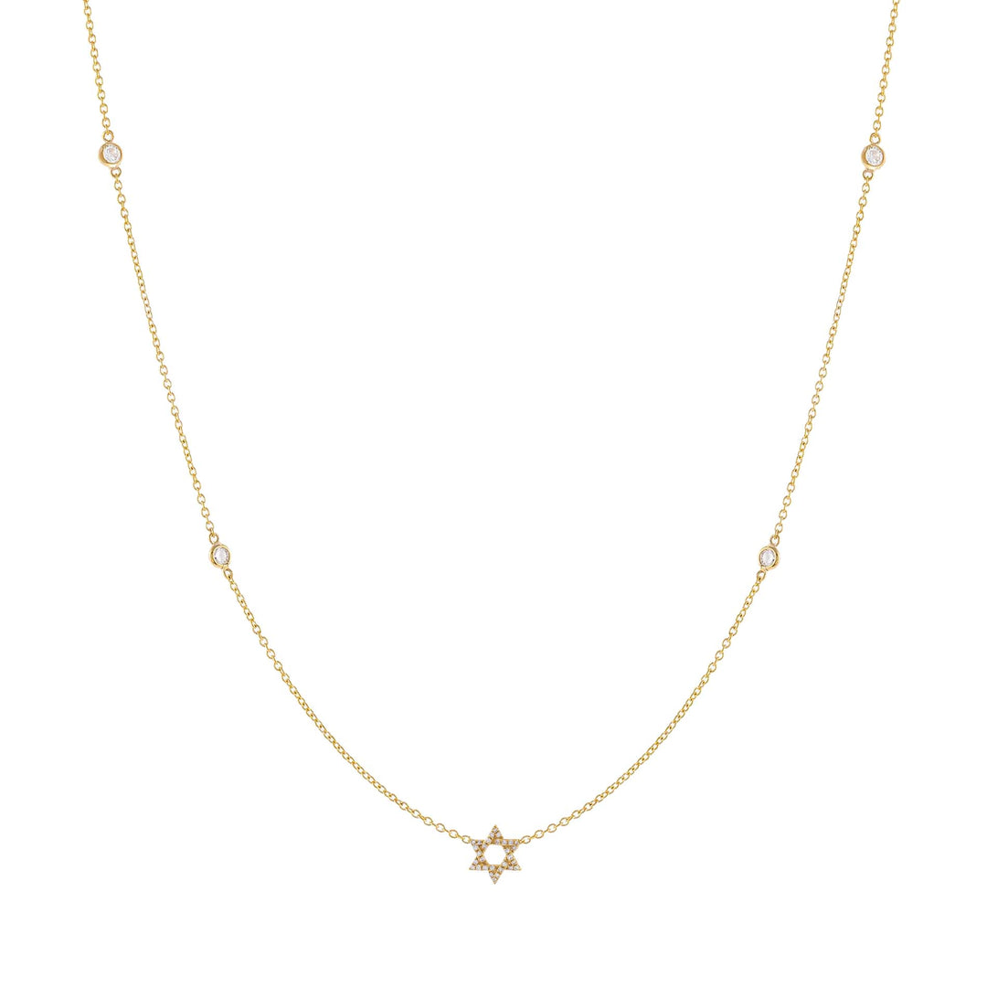 diamond star of david on diamond by the yard chain