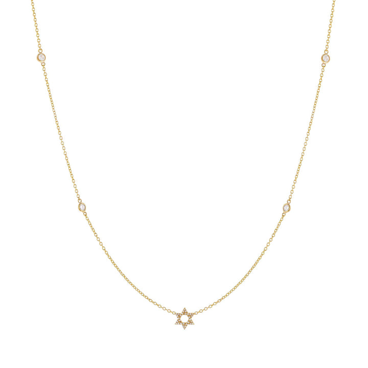 diamond star of david on diamond by the yard chain