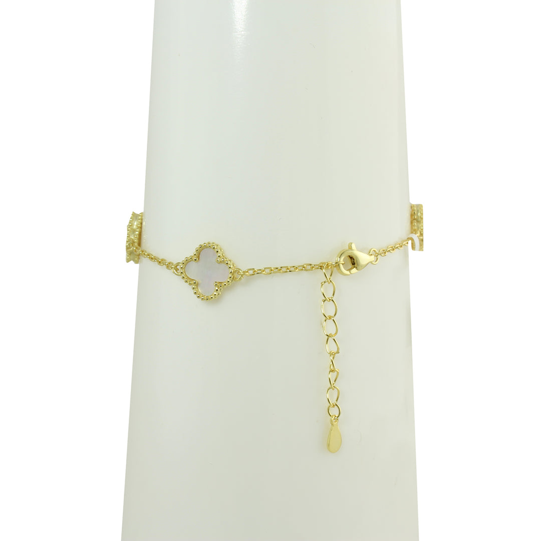 SMALL STATION COLOR CLOVER BRACELET