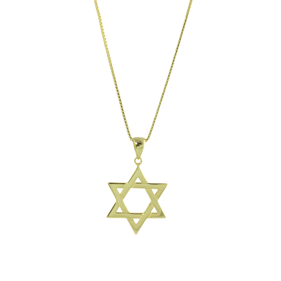 LARGE GOLD STAR OF DAVID NECKLACE