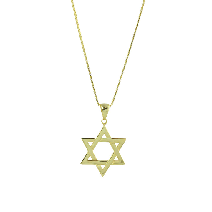 LARGE GOLD STAR OF DAVID NECKLACE