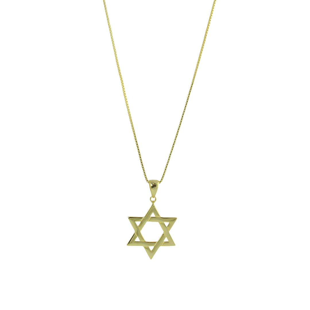 LARGE GOLD STAR OF DAVID NECKLACE
