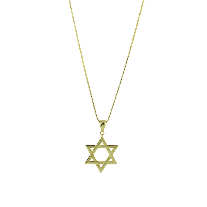 LARGE GOLD STAR OF DAVID NECKLACE
