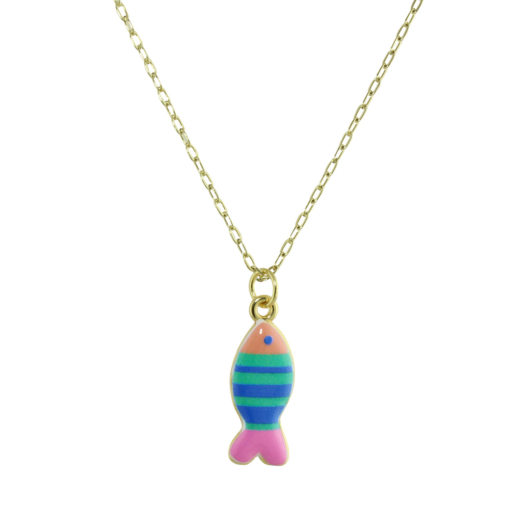 MULTICOLOR MINI FISH NECKLACE