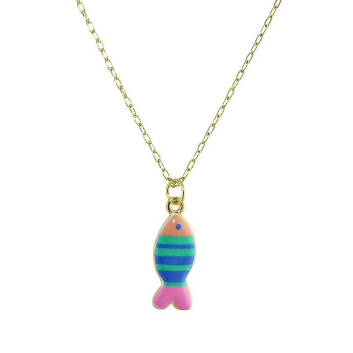 MULTICOLOR MINI FISH NECKLACE