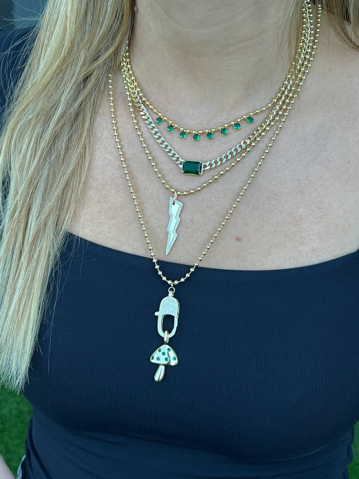 EMERALD CUT CUBAN LINK NECKLACE