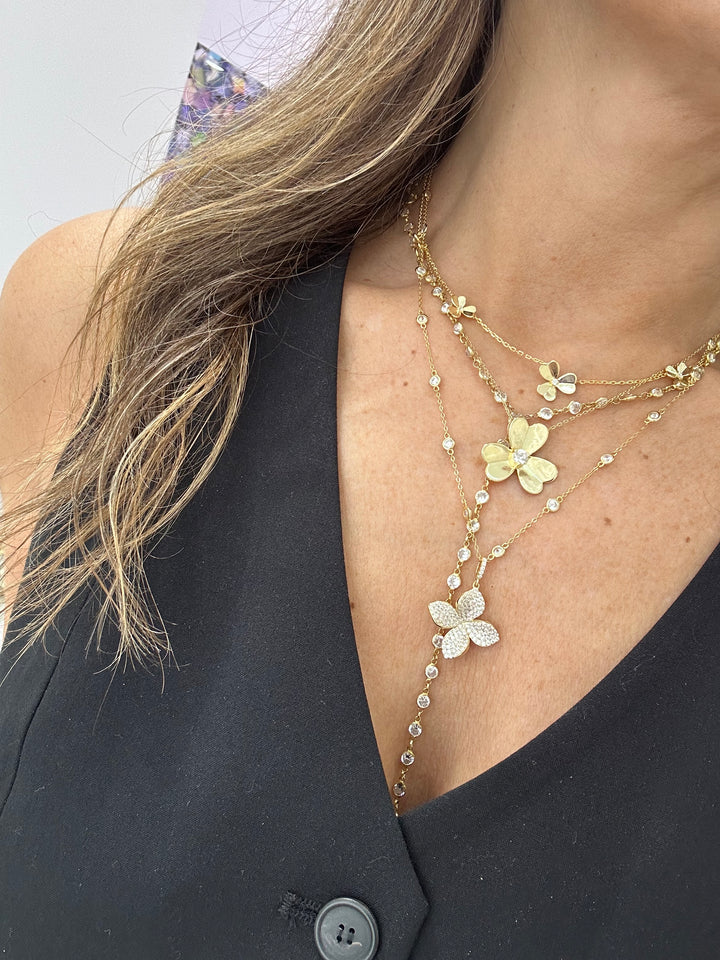 FLOWER DIAMONDS BY THE YARD NECKLACE
