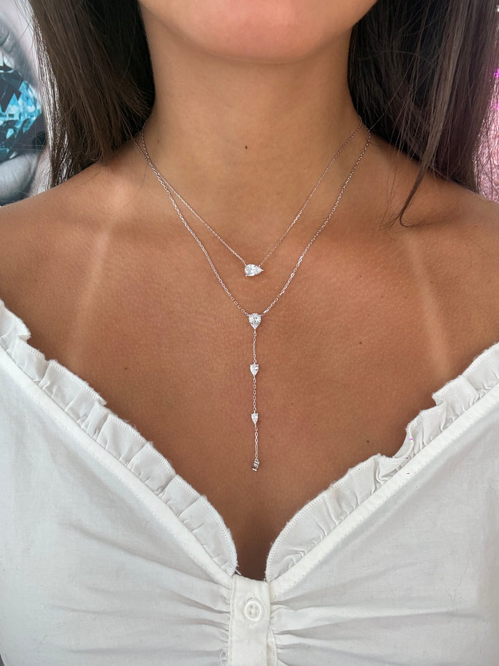 PEAR STATION LARIAT NECKLACE