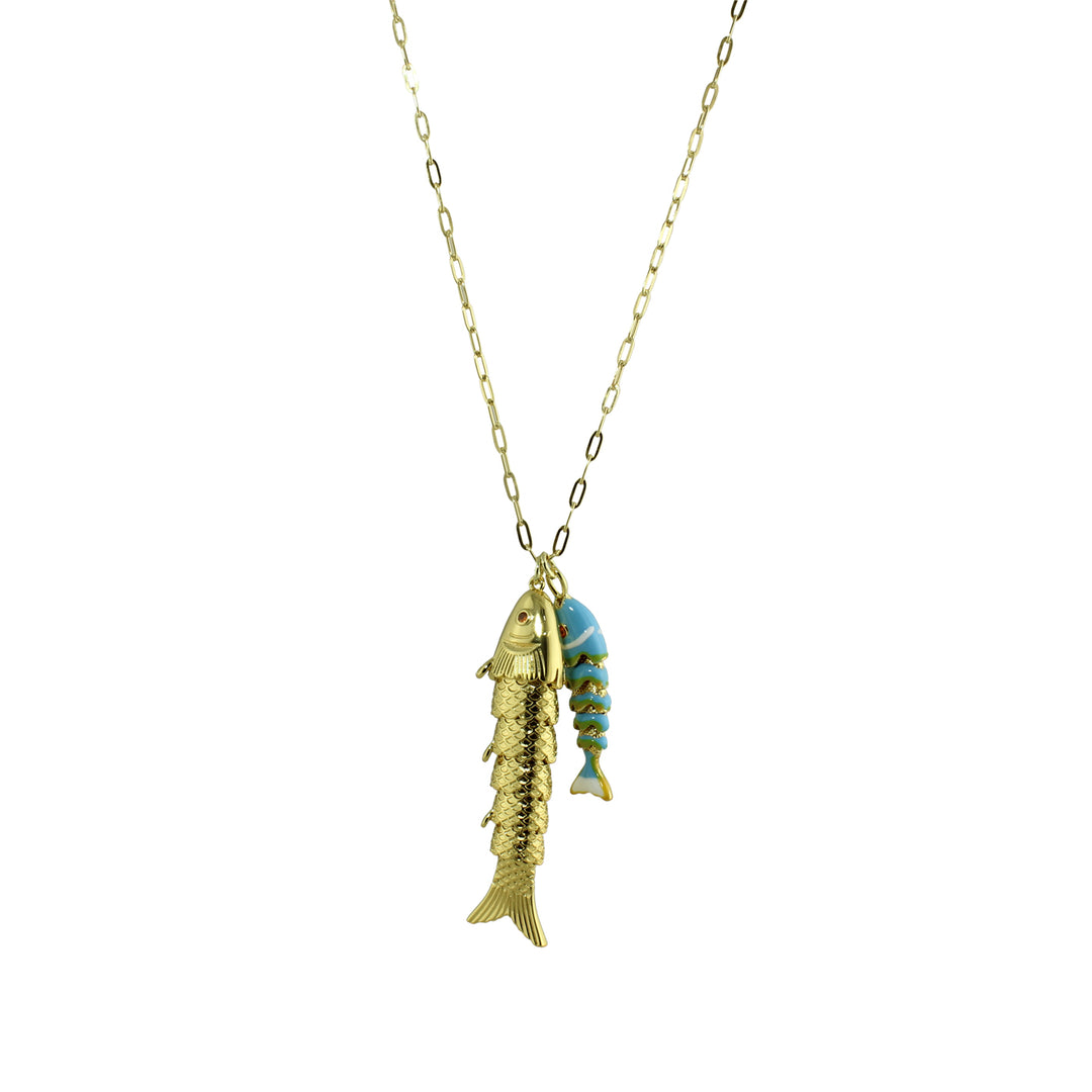 LONG LINK FISH NECKLACE