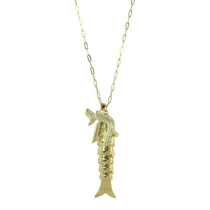 GOLD FISH &amp; CHAI NECKLACE