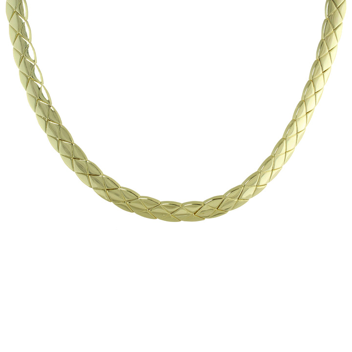 GOLD QUILTED COLLAR NECKLACE