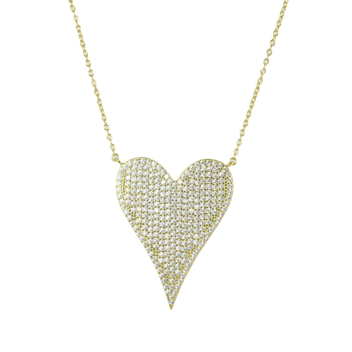 PAVÈ ELONGATED HEART NECKLACE