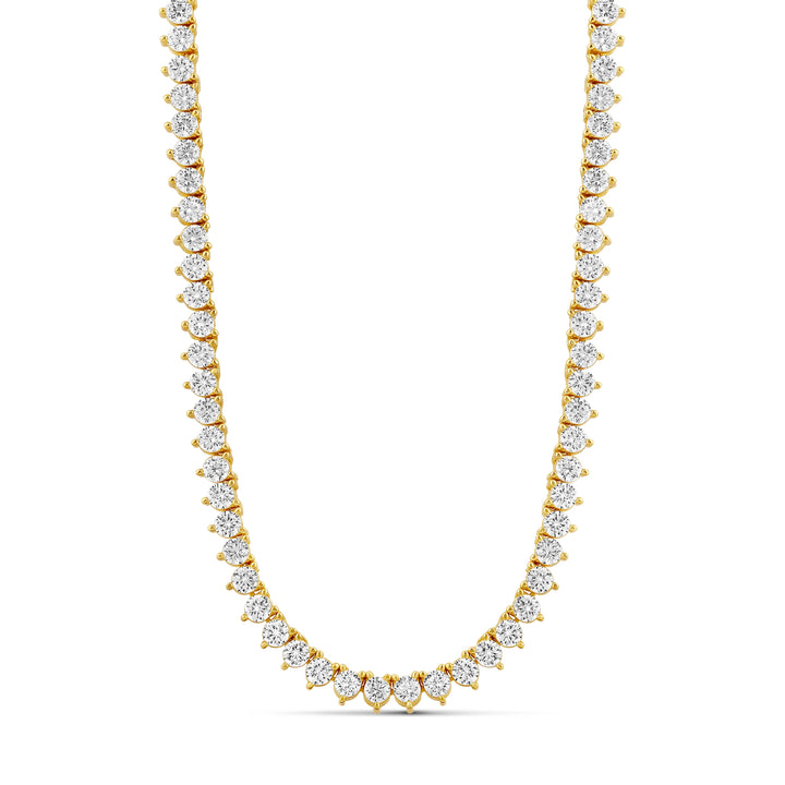 3 PRONG TENNIS NECKLACE