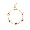 COLOR EVIL EYE PAPERCLIP BRACELET