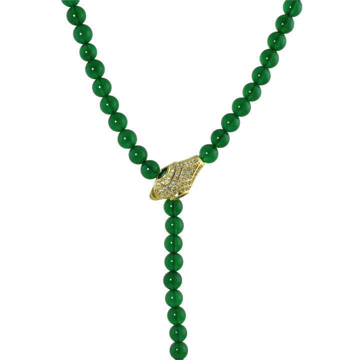 BEAD SNAKE LARIAT NECKLACE