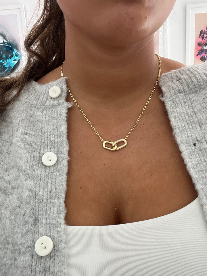 PAVÈ DOUBLE LINK NECKLACE
