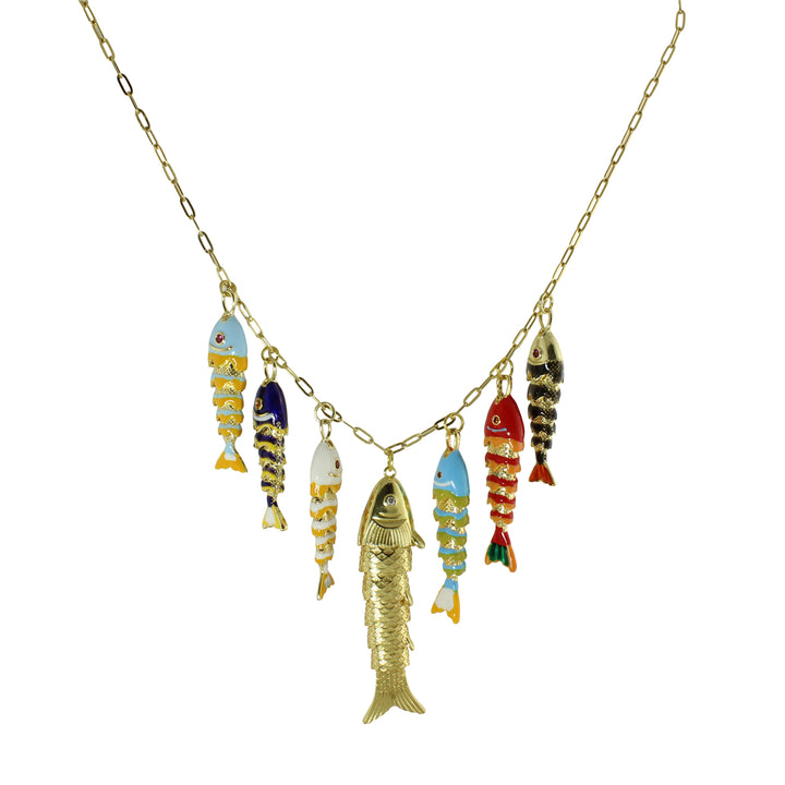 MULTI FISH LINK NECKLACE