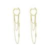 Gold long chain earrings 