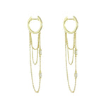 Gold long chain earrings 