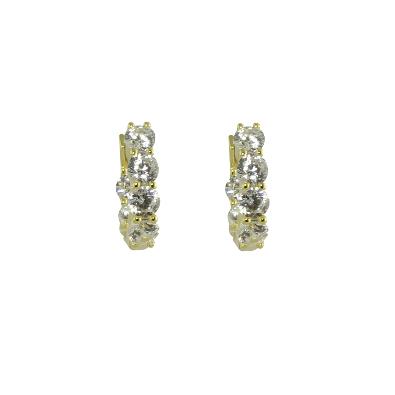 4 STONE HUGGIES EARRINGS
