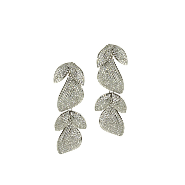 PAVÈ DROP LEAF EARRINGS