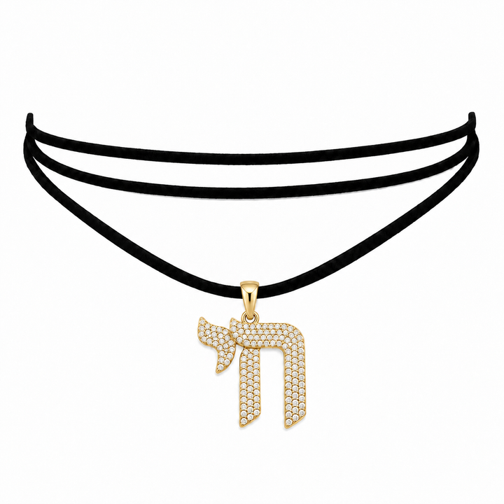 CZ DIAMOND CHAI CORD WRAP CHOKER