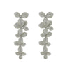 PAVE FLOWER DROP EARRINGS